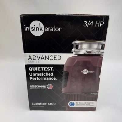 New Insinkerator 3/4 HP Evolution 1300 Food Waste Disposal