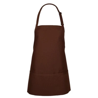 Fame« 3 Pocket Bib Apron - Brown (WFA83261BR)