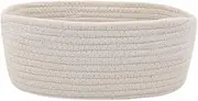 Woven Storage Basket - Woven Laundry Basket, Cotton Rope Toy Bin, Decorative Storage Basket | Versatile Design for Sundries, Efficient Use for Clothes, Books, Documents, Pet Toys, Dog Toys