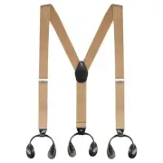 Suspenders for Men, Y Back Men's Suspenders 1.4” Wide Button End Elastic