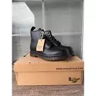 New Dr. Martens 101 Black 6-Eye Smooth Leather Boots Combat Mens Sz 6 Women Sz 7