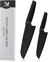 Nylon Knife | Plastic Knife Safe for Kids | 2 Piece Set 11” and 9” | Nylon Knife Set for Cutting Fruits, Veggies and Bread | Kids Nylon Knife for Nonstick Pans Black