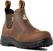 [MooseLog] Men's ASTM & CSA Certified Composite Toe Chelsea Work Boots – 100% Leather, Lightweight, I/C/EH/PR/ESR, Oil/Slip/Heat Resistant, Rubber Outsole, Safety Boots 5666