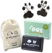 Cat and Dog Paw Print Kit - Pet Safe Ink Pad with Drawstring Bag - Black inkpad prints for cats and dogs puppy or kitten