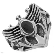 Attractive Brand New Gentlemens Ring in Black Enamel