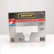 Defiant Hardwired Motion-Activated LED Triple Head Flood Light 3000 Lumens