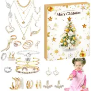 Jewelry Advent Calendar 2024 for Girls, Christmas Countdown - 24 Days Holiday