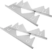 4pcs Gas Stove Card Strip Anti -Slip Workbench Decorative Furnace Stove Doors Buckle Buckle Connecting Stoves Filling Stoves Connect Drainage Plug Cooker Sides Gap Filler Silver CRILSTYLEO