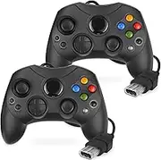 Yioone Controller Replacement for Xbox Controller S-Type/Original Xbox Controller,Classic Controller Compatible with Original Xbox Console (Black and Black)