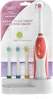 YOSADIER Electric Toothbrush Rotating Design with Replacement Heads Random Colors Cleaning for Oral Care the Go