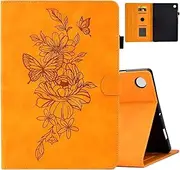 MOKASE Case for Samsung Galaxy Tab A9+ 11 Inch 2023 (SM-X210/X216/X218), Anti-Scratch Suede Leather Multi-Angle Stand Cover, Auto Wake/Sleep&Pen Holder Case for Galaxy Tab A9 Plus Tablet, Yellow