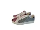 Skechers Goldie Lace-Up Sneakers Light Catchers Rose SILVER Size 9M