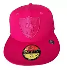 Las Vegas Raiders Hat Cap New Era 59Fifty Fuchsia Pink Color Pack Size 7-5/8