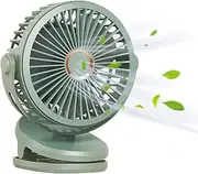 USB Clip On Fan,Rechargeable Personal Fan With Clip - Ultra-Quiet Cooling Device With 4 Speeds, Rotatable 720-Degree Adjustable Blower For Travel