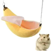 Banana Hamster Warm Bed House Hammock Cage Nest Hamster Accessories for Sugar Glider-Yellow