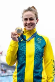 Grace Brown Cycling Time Trial 2024 Paris Gold Medal win Photo 1