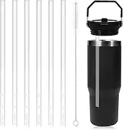 6PCS Replacement Straws Compatible with Stanley IceFlow Stainless Steel Tumbler 30 oz, 40 oz, 20/64 oz - Reusable Plastic Straws for Flip Straw Accessories