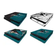 OFFICIAL NHL SAN JOSE SHARKS VINYL STICKER SKIN DECAL FOR SONY PS4 SLIM CONSOLE