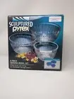 NIB Vintage Sculptured Pyrex Clear Glass Mixing Ribbed Bowl 6 Piece Set 6013621