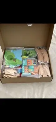 Tiny Land Train Set 110pcs Children's Wooden Train Set - Scenery, Buildings, ETC