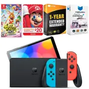 Nintendo Switch Red/Blue OLED + Rabbids Party of Legends + $20 eShop Gift Card