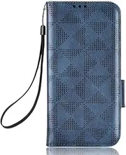 [YBROY] Case for Oppo A96 4G, Magnetic Flip Leather Premium Wallet Phone Case, with Card Slot and Folding Stand, Case Cover for Oppo A96 4G.(Blue)