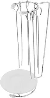 1Set Kebab Skewer Rack Barbecue Hanging Stand for Grilling Secure Skewer Holder for Meat and Vegetable Skewers Versatile BBQ Accessory for Outdoor Cooking