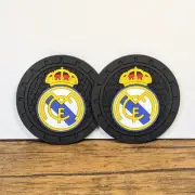 2pc Silicone Car Cup Holder 2¾" Insert Coasters, Real Madrid CF
