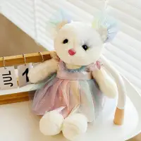 在飛比找Yahoo!奇摩拍賣優惠-熱銷 仙女泰迪熊公仔女孩布娃娃可愛小熊毛絨玩具兒童陪睡萌玩偶