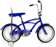 16" Boy Lowrider Coaster Brake Banana Seat Fenders Training Wheel BLUE Gift Bike