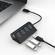 USB C Hub 4 Ports USB 3.1 Hub Splitter 10Gbps Fast Date Transfer - Thunderbolt 4 USB Port Expander, Ultra-Slim Portable Data Hub Applicable for Laptop PC MacBook Pro iMac