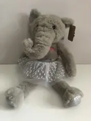 Lazada Plush Elephant in Skirt Fuzzy Toy Grey Stuffed Animal New with Tag