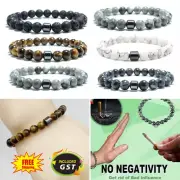 Triple Protection Smoking Cessation Bracelets 8MM Magnet Anti Smoke Bracelet