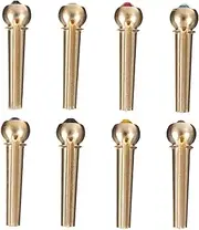 LALADEFIEE 8pcs Mixed Color Copper Guitar Pins Durable Brass String Studs for Enhanced Tuning Performance Polished Design Guitar Accessories for Musicians