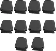 10 Pack Pure Black Stubby Beer Can Coolers Sleeves Drink Caddies for Home Wedding Party Camping Travel