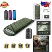 Portable Cold Weather Sleeping Bag 30°F - 4lb Lightweight & Waterproof Comfort