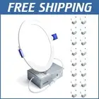 16 Pack Dimmable 6 Inch LED Recessed Ceiling Lights - 5000K Daylight Brightness