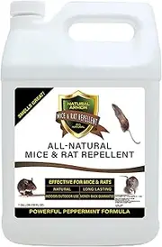 Mice & Rat Repellent. Peppermint Repellent for Mice/Mouse, Rats & Rodents. Natural Spray for Indoor & Outdoor Use. 128 OZ Gallon Refill Ready to Use
