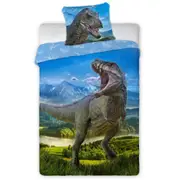 Faro T-Rex Dinosaur Quilt Cover Set - Single Bed Size