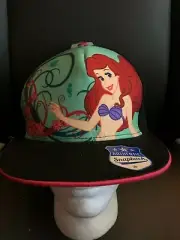 NWT Little Mermaid Ariel But Who Cares N.B.D SnapBack Flat Brim Bill Hat OSFM