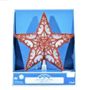 LED light Christmas Tree Topper Red Star Holiday Hanukah Decoration New Working