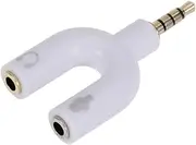 SHINEOFI Audio Converter Audio Adapter Headset Wheat Adapter Earphone Splitter White