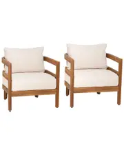 Linon Set of 2 Breton Outdoor Club Chair