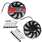 FANS&MOUNTING 2X9"INCH PULL/PUSH RADIATOR Cooling Electirc Thermo Fan Kits RC05
