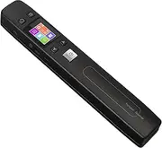 Document Scanner Portable Scanner Handheld Wand Document/Book/Images Scanner 1050DPI Resolution High Speed Scanning A4 Size JPEG/PDF Format Colorful LCD Display for Office Business Black