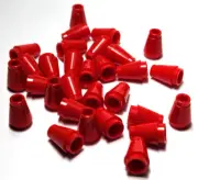 Lego - Lot of 30 - Red, Cone 1 x 1
