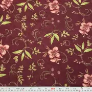 Northern Solitude by Holly Taylor Moda Floral Wine Cotton by the HALF YARD