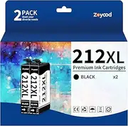 Zoyood 212XL Black Ink Cartridge Replacement for Epson 212 212XL T212 212-I Ink Cartridges Work with Expression Home XP-2100 XP-3100 XP-3105 XP-4100 Workforce WF-2810 WF-2830 WF-2850 (5 Pack)