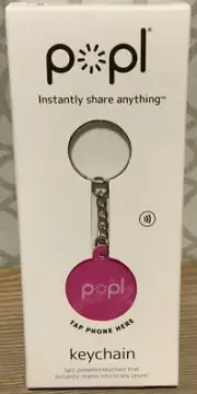 Popl Black Key Chain | Instantly Share Anything! | Popl Direct | NFC Tag