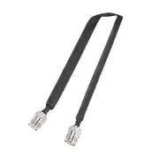 Door/Window Pass Through Flat RF Coaxial Cable SO239 UHF Female To UHF Female 50 Ohm RF Coax Pigtail Extension Cord 30CM As Shown
